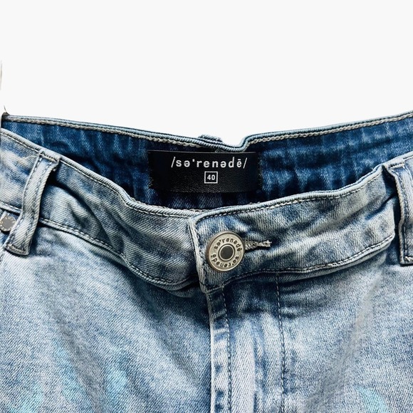 Serenede Denim Short Jeans Paint Splatter Men’s Size 40 - Picture 4 of 8